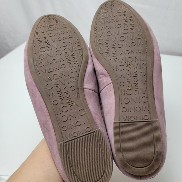 Vionic Adeline Suede Slip-on Leather Mules - Picture 8 of 9